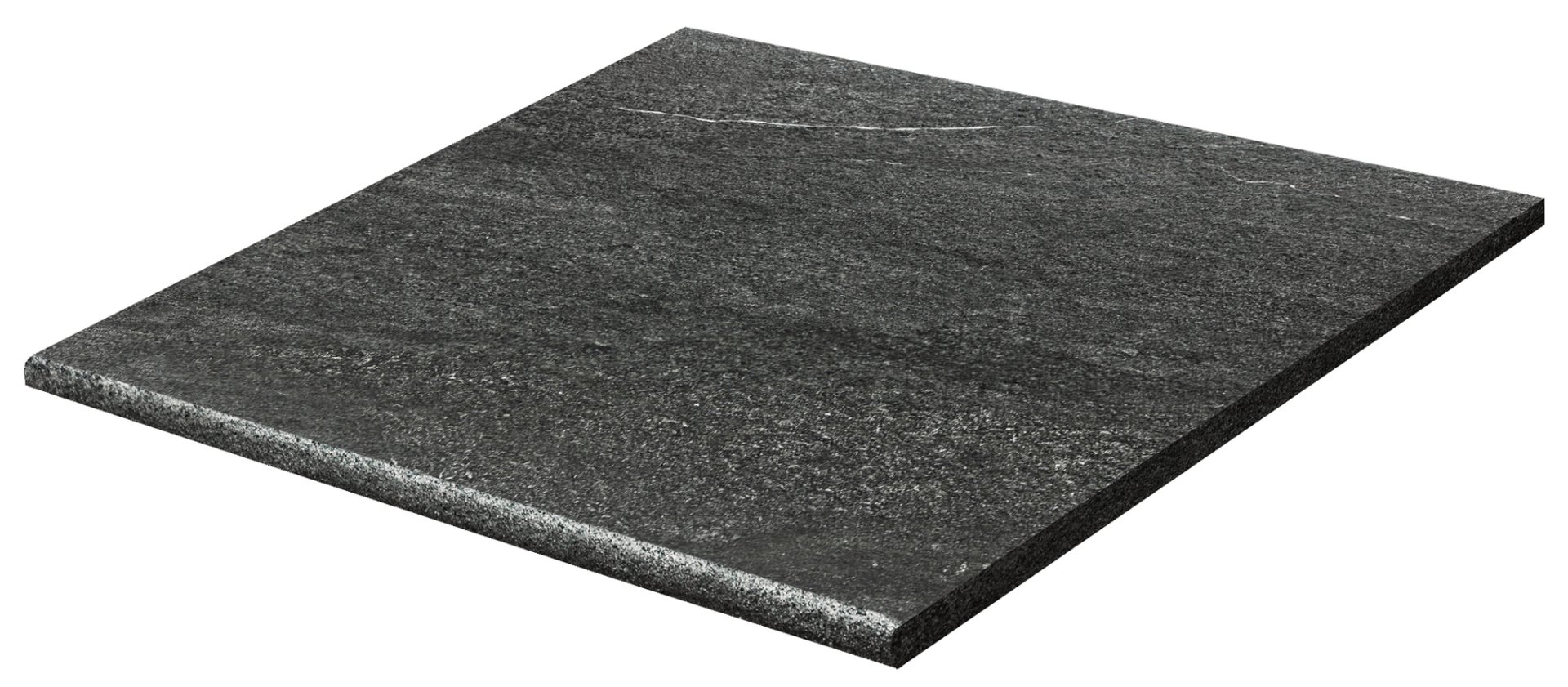 Schodovka vonkajšia čierna Rako QUARZIT OUTDOOR DCH66739 60x60, hrúbka 2cm