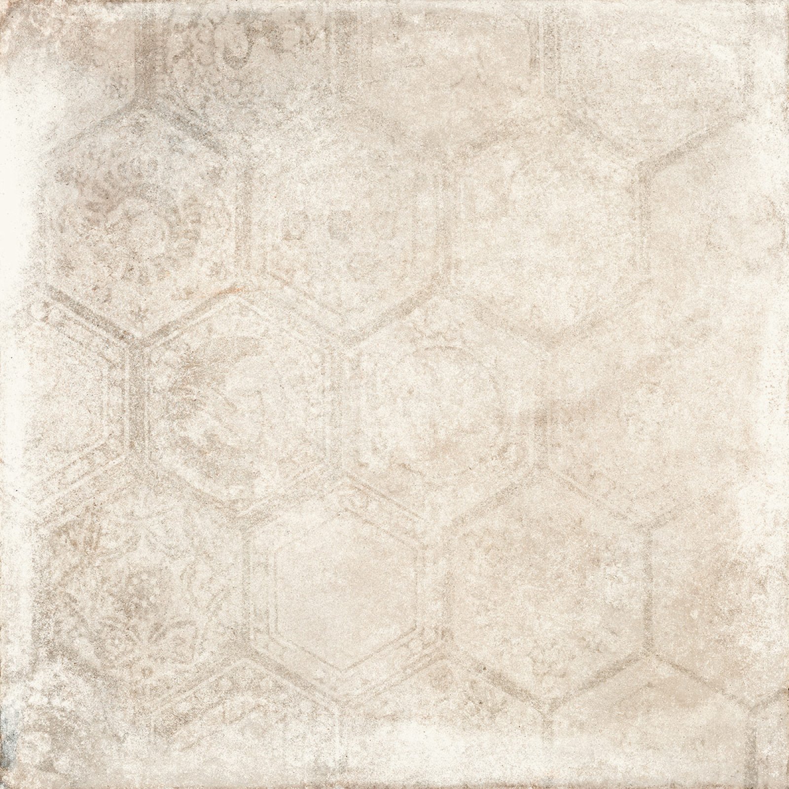 Porcelaingres SOFT CONCRETE - dekor HEXAGON BROWN 60x60