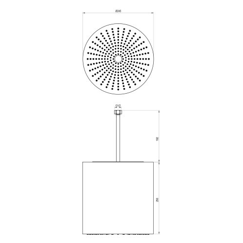 Ravak - Hlavová sprcha 989.30SSB, priemer 25 cm, nerezová kefovaná X07P1458
