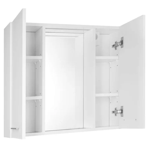 Aqualine Zoja - Zrkadlová skrinka s LED osvetlením, 70x60x14 cm, 2 dvierka, biela 45025S