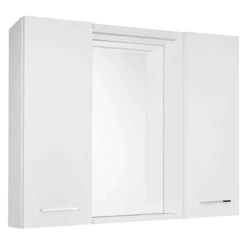 Aqualine Zoja - Zrkadlová skrinka s LED osvetlením, 70x60x14 cm, 2 dvierka, biela 45025S