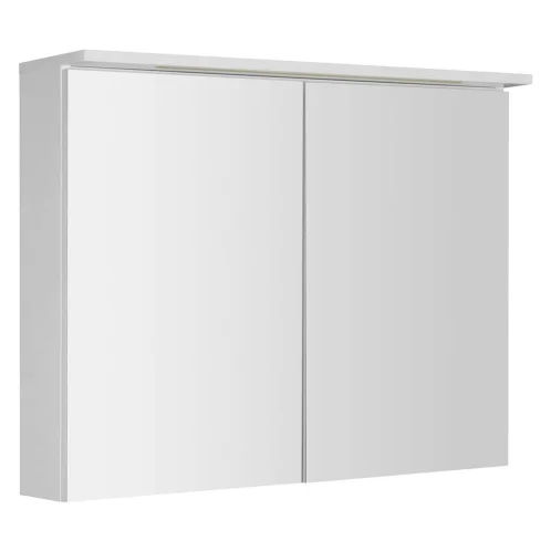 Aqualine KAWA - Zrkadlová skrinka s LED osvetlením 90x70x22 cm, 2 dvierka, biela WGL90S