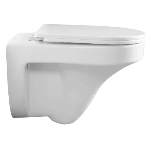 Aqualine Denica - Závesné WC, Vortex Rimless, biela PS8512