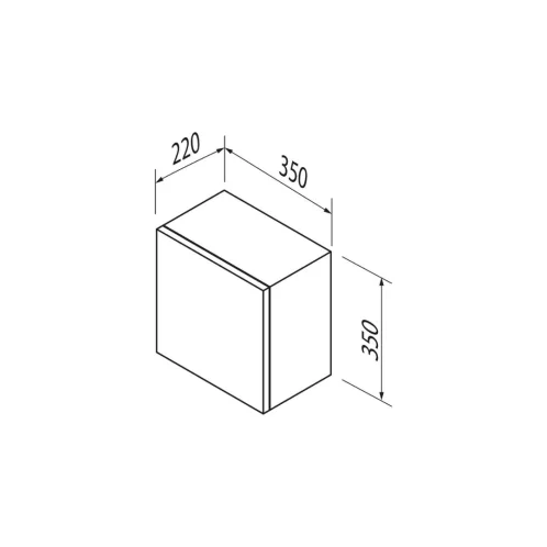 Sapho Espace - Skrinka 35x35x22 cm, 1x dvierka, P/L, dub alabama ESC830-2222