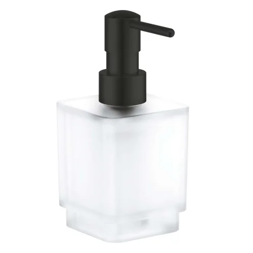 Grohe Selection Cube - Dávkovač tekutého mydla, mliečne sklo, matná čierna 408052430