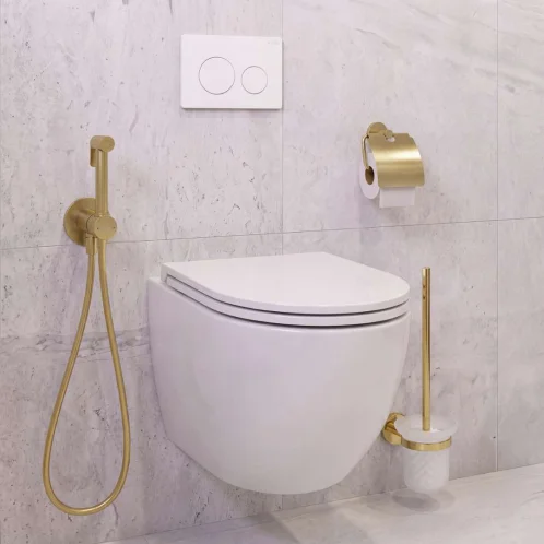 kielle Oudee - Držiak toaletného papiera s krytom, brushed gold 40402036