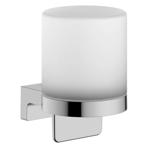 Hansgrohe AddStoris S - Dávkovač mydla s držiakom, matné sklo/chróm 41765000
