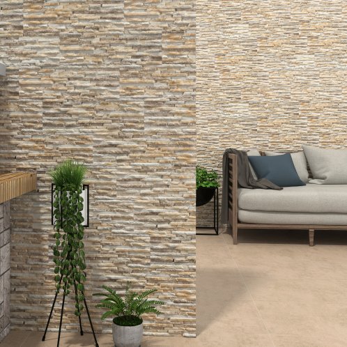 Ecoceramic BEHOBIA - fasád obklad BEIGE 17x52