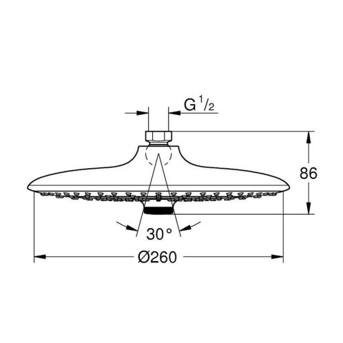 Grohe Vitalio Joy - Hlavová sprcha, priemer 26 cm, 3 prúdy, chróm 26462000