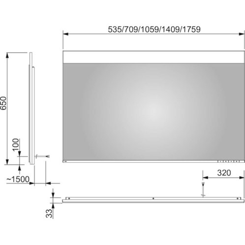 Keuco Edition 400 - Zrkadlo s LED osvetlením a vyhrievaním, 54x65 cm 11596171001