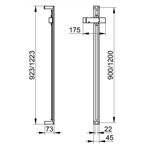 Keuco Edition 11 - Sprchová tyč 90 cm, čierny chróm kefovaný 51185130900