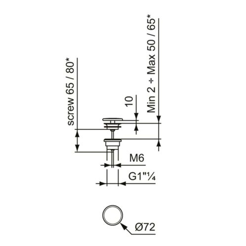 Ideal Standard Ipalyss - Neuzatvárateľný výpust, Powder E2114X8