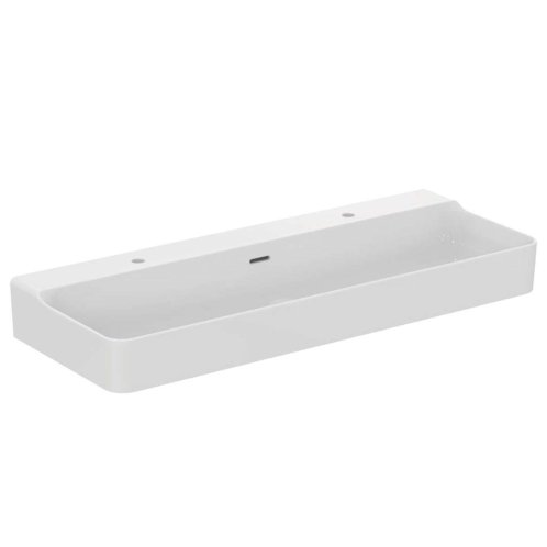Ideal Standard Conca Ceram - Dvojumývadlo, 120x45 cm, s prepadom, otvory na batérie, biela T380301