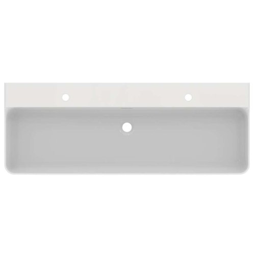Ideal Standard Conca Ceram - Dvojumývadlo na dosku, 120x45 cm, s prepadom, otvory na batérie, biela T383901