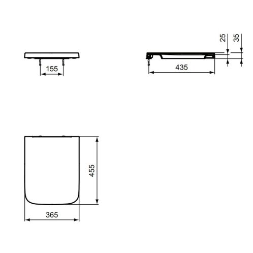 Ideal Standard Blend - WC doska, SoftClose, biela T392701