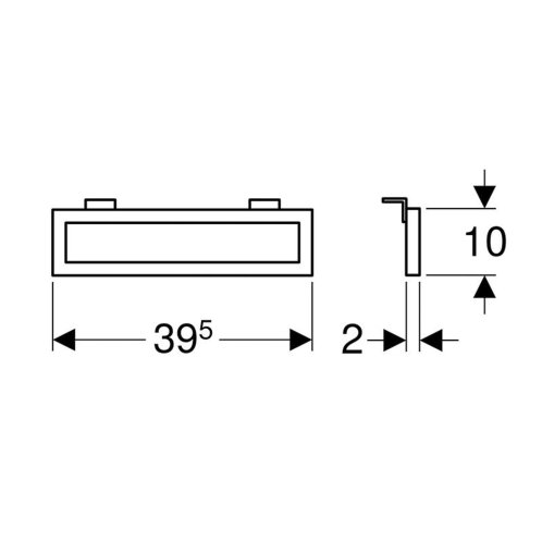 Geberit Preciosa II - Držiak na uterák, dĺžka 395 mm, chróm 500740000