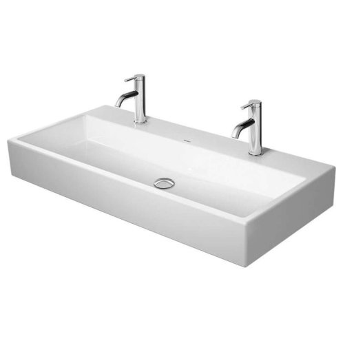 Duravit Vero Air - Dvojumývadlo, 100x47 cm, bez prepadu, s otvormi na batérie, biela 2350100043