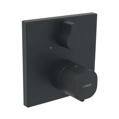 Hansa Living - Termostatická vaňová batéria pod omietku, Thermo Cool, matná čierna 8114956233