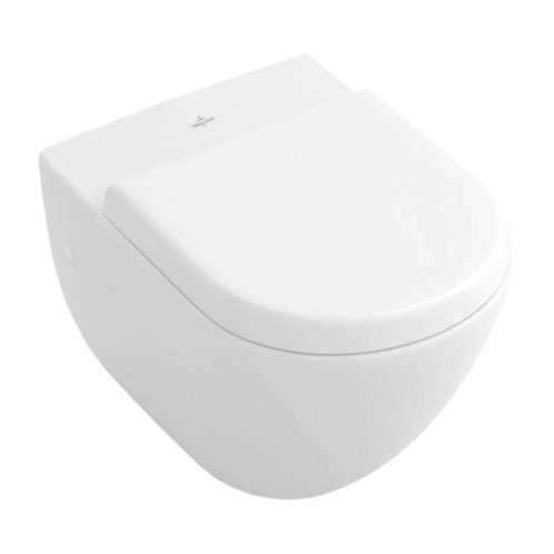 Villeroy & Boch Subway - Závesné WC, ploché splachovanie, alpská biela 66031001