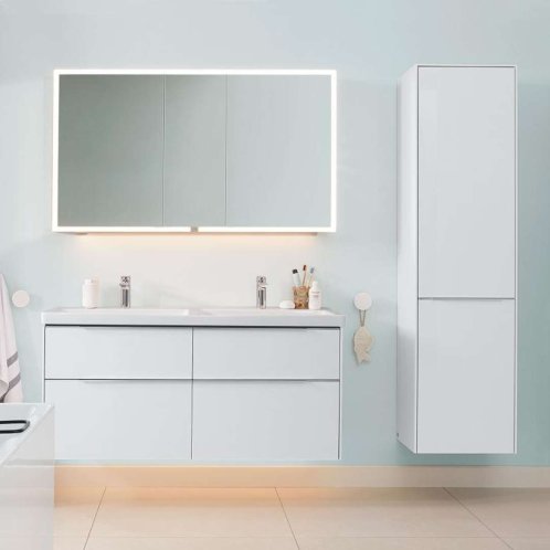 Villeroy & Boch Subway 3.0 - Dvojumývadlo nábytkové, 130x47 cm, bez prepadu, otvory na batérie, CeramicPlus, Stone White 4A71D1RW