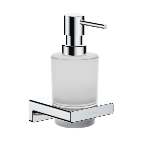 Hansgrohe AddStoris - Dávkovač mydla s držiakom, matné sklo/chróm 41745000