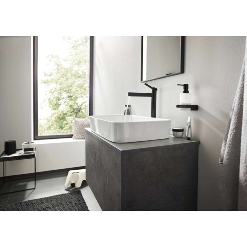Hansgrohe AddStoris - Dávkovač mydla s držiakom, matné sklo/čierna mat 41745670