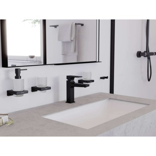 Hansgrohe AddStoris - Dávkovač mydla s držiakom, matné sklo/čierna mat 41745670