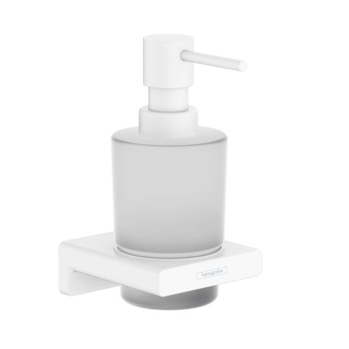 Hansgrohe AddStoris - Dávkovač mydla s držiakom, matné sklo/biela mat 41745700