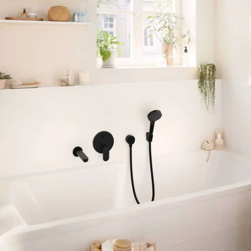 Hansgrohe Vernis Blend - Vaňová batéria pod omietku, matná čierna 71466670