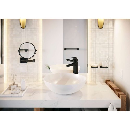 Hansgrohe AddStoris - Kozmetické nástenné zrkadlo, matná čierna 41791670