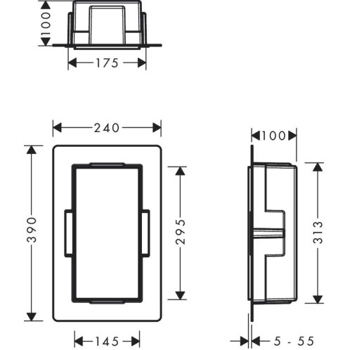 Hansgrohe XtraStoris Minimalistic - Výklenok do steny, 30x15x10 cm, matná biela 56070700