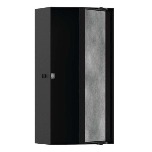 Hansgrohe XtraStoris Rock - Výklenok do steny, s dvierkami, 30x15x10 cm, matná čierna 56082670
