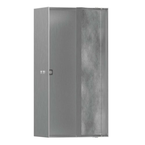 Hansgrohe XtraStoris Rock - Výklenok do steny, s dvierkami, 30x15x10 cm, kefovaná nerezová 56082800