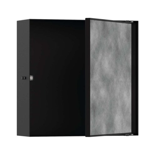Hansgrohe XtraStoris Rock - Výklenok do steny, s dvierkami, 30x30x10 cm, matná čierna 56085670