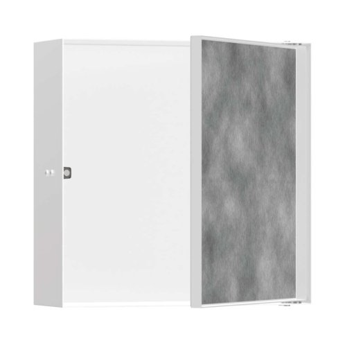 Hansgrohe XtraStoris Rock - Výklenok do steny, s dvierkami, 30x30x10 cm, matná biela 56085700