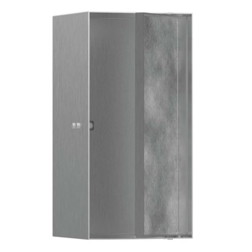 Hansgrohe XtraStoris Rock - Výklenok do steny, s dvierkami, 30x15x14 cm, kefovaná nerezová 56088800