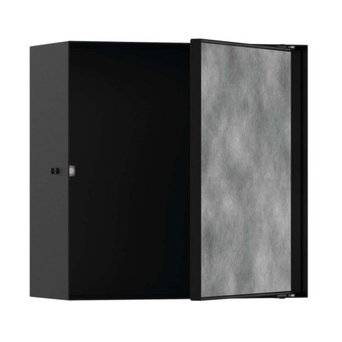 Hansgrohe XtraStoris Rock - Výklenok do steny, s dvierkami, 30x30x14 cm, matná čierna 56091670