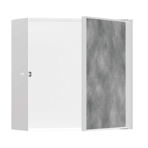 Hansgrohe XtraStoris Rock - Výklenok do steny, s dvierkami, 30x30x14 cm, matná biela 56091700