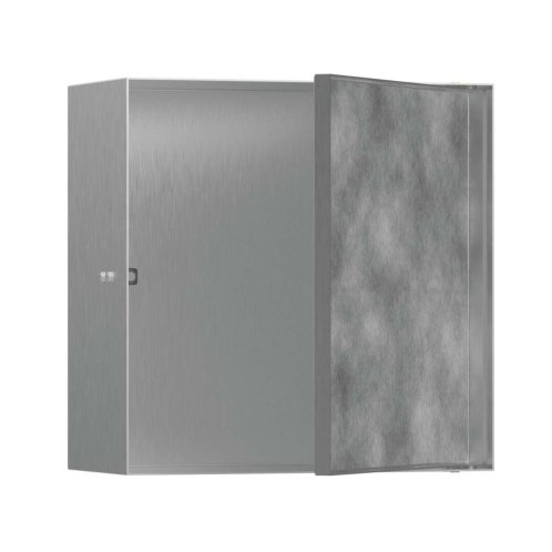 Hansgrohe XtraStoris Rock - Výklenok do steny, s dvierkami, 30x30x14 cm, kefovaná nerezová 56091800