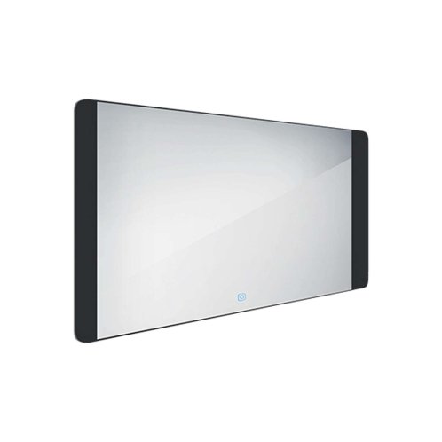 Nimco - Zrkadlo s LED osvetlením, 120x65 cm, dotykový senzor, hliník/čierna ZPC 42006V-90