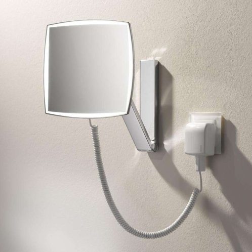 Keuco - Kozmetické nástenné zrkadlo s LED osvetlením, chróm 17613019001