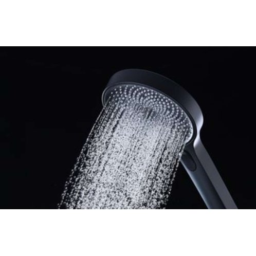 kielle Oudee - Sprchový set s termostatom, 26 cm, 3 prúdy, čierna/biela 20602004