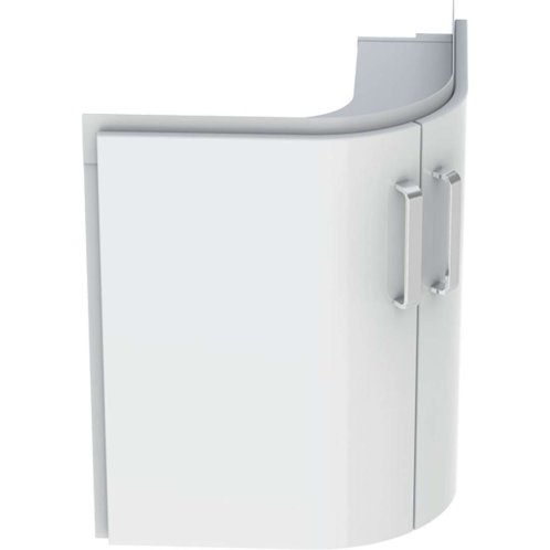 Geberit Selnova Compact - Umývadlová skrinka, 69x55x60 cm, 2 dvierka, lesklá biela/matná biela 501.486.00.1