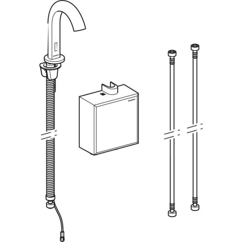 Geberit Piave - Elektronická termostatická umývadlová batéria, napájanie z batérie, chróm 116.168.21.1