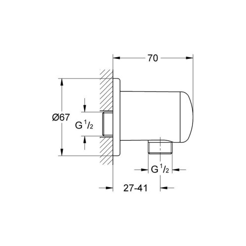 Grohe Relexa - Nástenné kolienko, chróm 28680000
