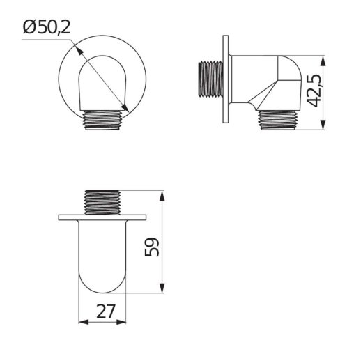 Jika Rio - Sprchové kolienko, chróm H3631R00041501