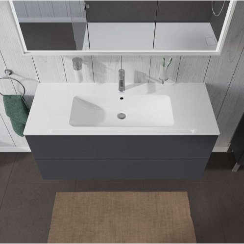 Duravit L-Cube - Umývadlová skrinka, 55x122x48 cm, 2 zásuvky, grafit mat LC624304949