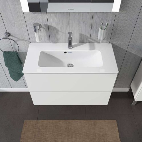 Duravit L-Cube - Umývadlová skrinka, 55x82x39 cm, 2 zásuvky, biela mat LC625701818