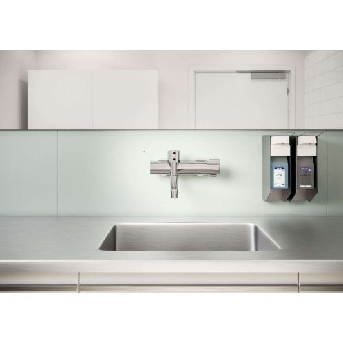 Hansa Clinica - Elektronická termostatická umývadlová batéria, batériové napájanie, chróm 08866201