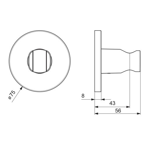 Hansa Living - Držiak sprchy, chróm 44440163